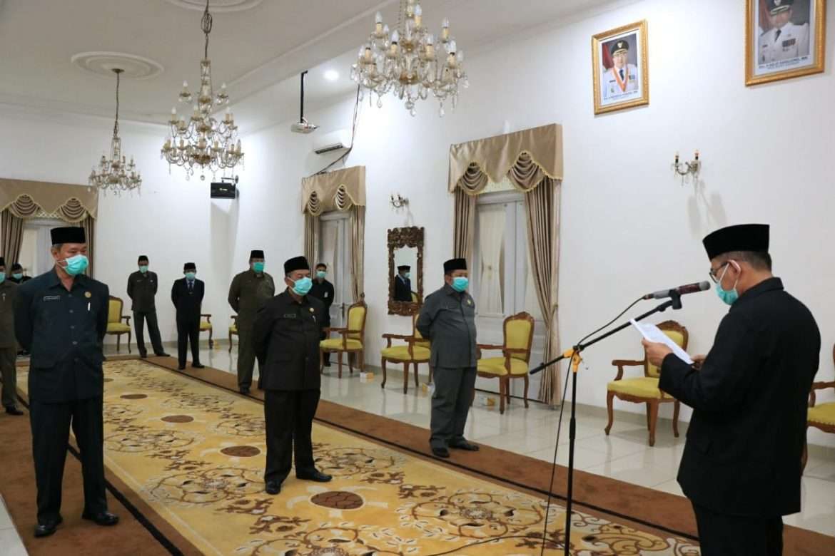 Mendgri Keluarkan Ijin, Pemkab Sukabumi Laksanakan Pelantikan Sesuai Protokol Kesehatan