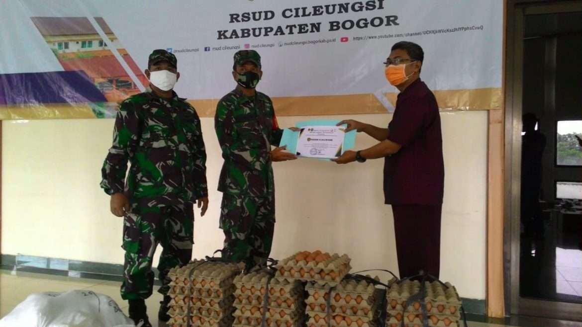 RSUD Cileungsi Terima Bantuan Makanan Dari Pangdam III Siliwangi Jawa Barat
