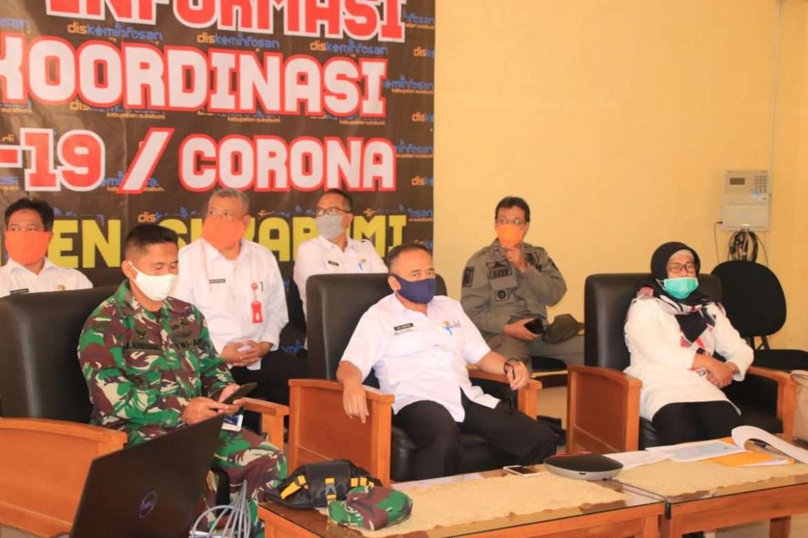 Sekda Kab.Sukabumi Paparkan Penanganan COVID 19 Dalam Rapat Virtual