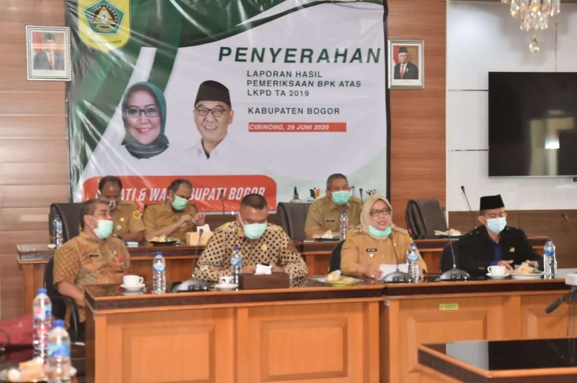 Ditengah Pandemi Covid-19 Pemkab Bogor Raih WTP Laporan Keuangan Daerah Tahun 2019 dari BPK-RI