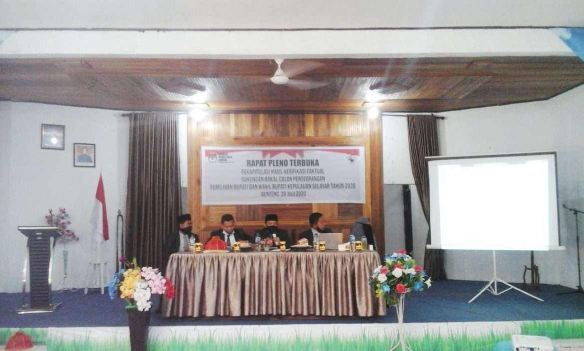 KPU Kepulauan Selayar Gelar Live Streaming Pelaksanaan Rapat Pleno Terbuka Rekapitulasi Hasil Verfak