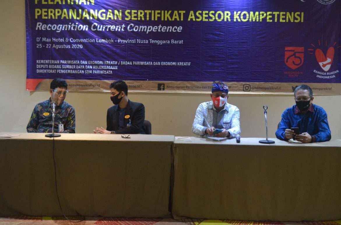 Pastikan Ketersediaan Asesor Profesi di NTB, Kemenparekraf Selenggarakan Pelatihan di Lombok