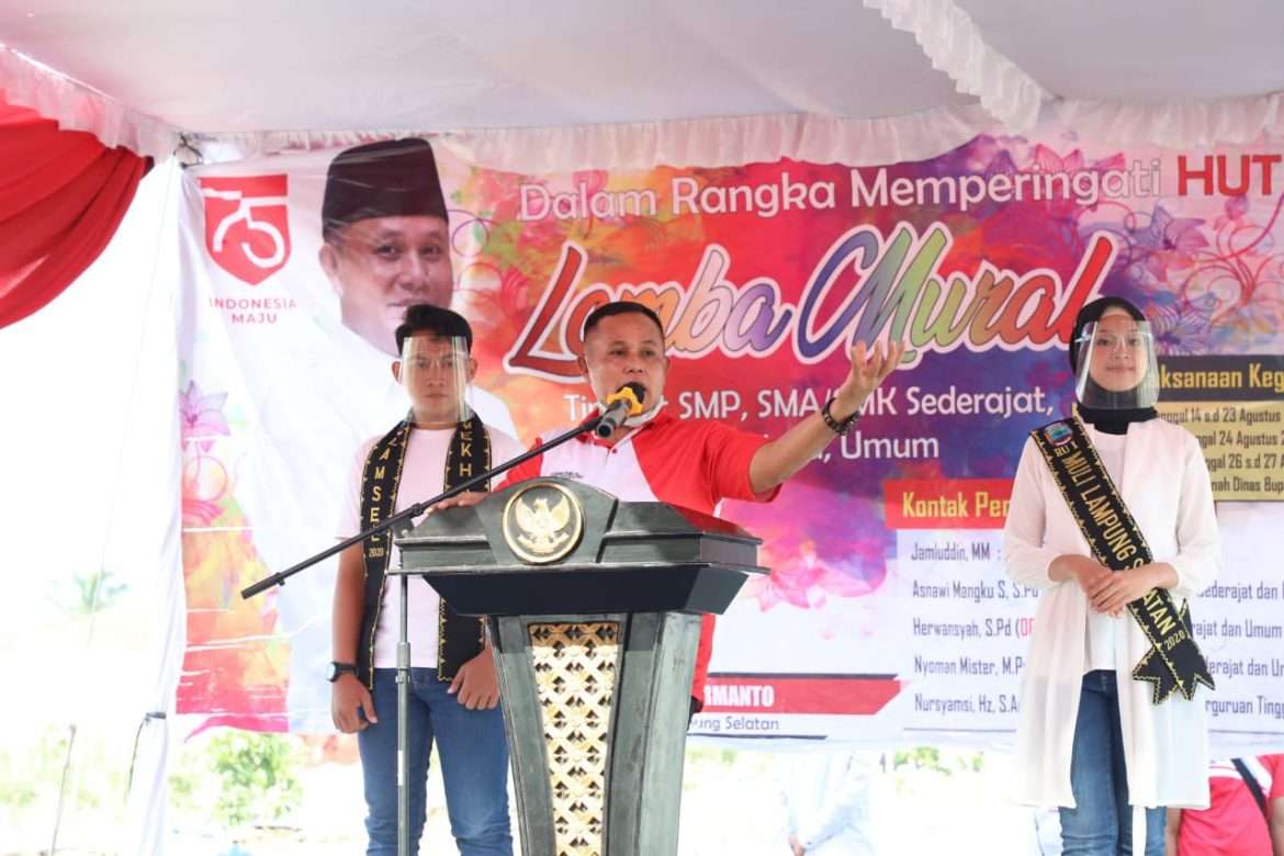 Nanang Ermanto Buka Lomba Mural HUT ke-75 Kemerdekaan RI