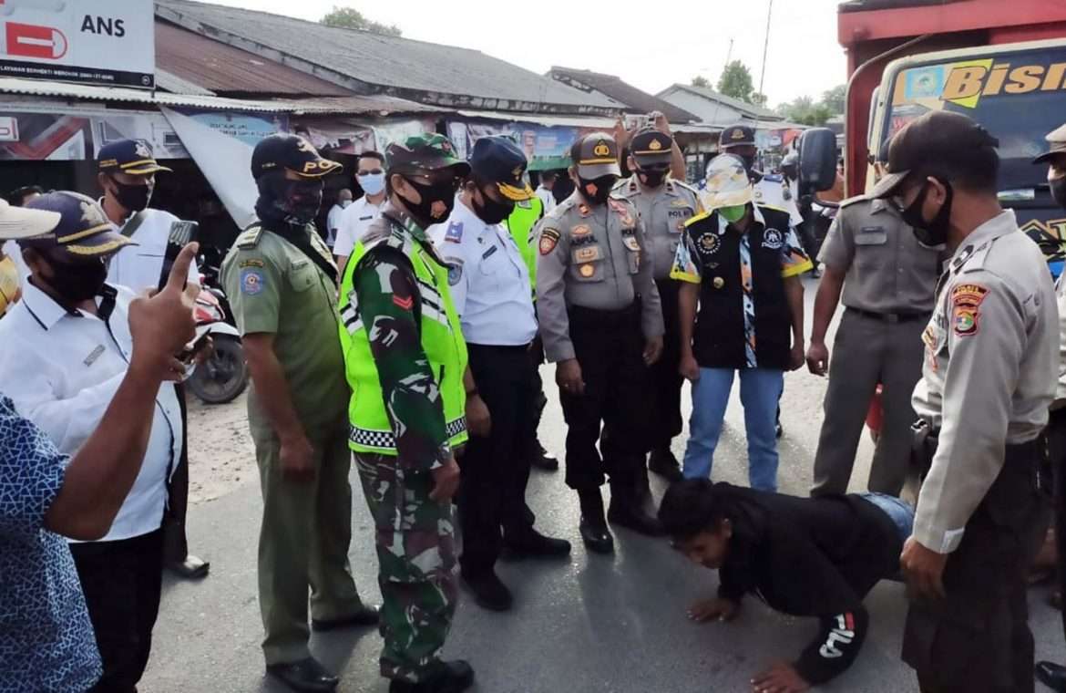 Pemkab Gelar Operasi Yustisi, Puluhan Warga Lampung Selatan Tak Pakai Masker Dapat Sanksi Sosial