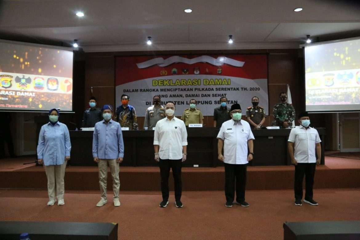 Ciptakan Pilkada Damai, Polres Lampung Selatan Gelar Deklarasi dan Penandatanganan Pakta Integritas