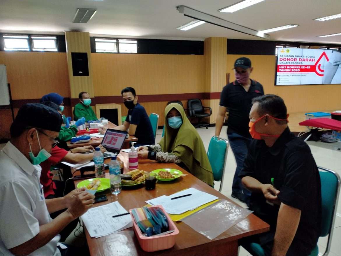 Peringati HUT Korpri ke-49 Diskominfo Kabupaten Bogor Gelar Aksi Donor Darah