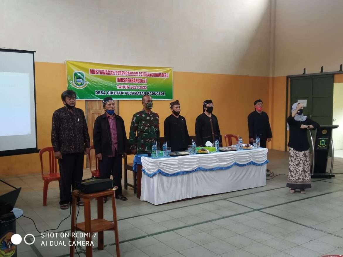 Musrenbang Desa Ciketak Tahun Anggaran 2021-2022 Seimbangkan Pembangunan Prasarana Fisik Dan Manusianya