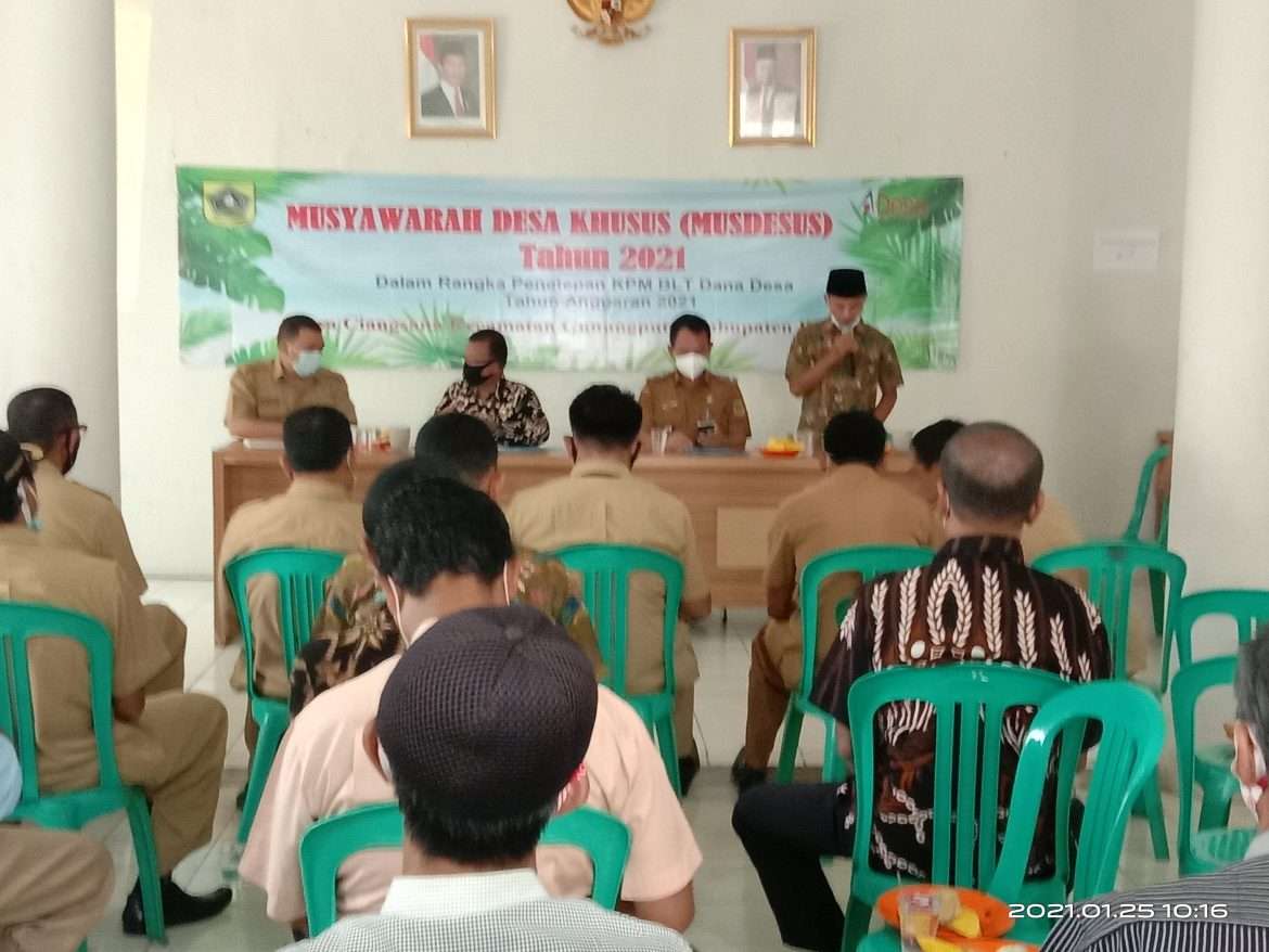 MUSDES Ciangsana Tetapkan 114 KPM BLT DD