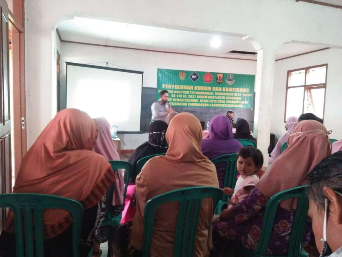 Rangakaian Kegiatan TMMD  Berikan Penyuluhan Hukum Terhadap Warga Kebon Panjang