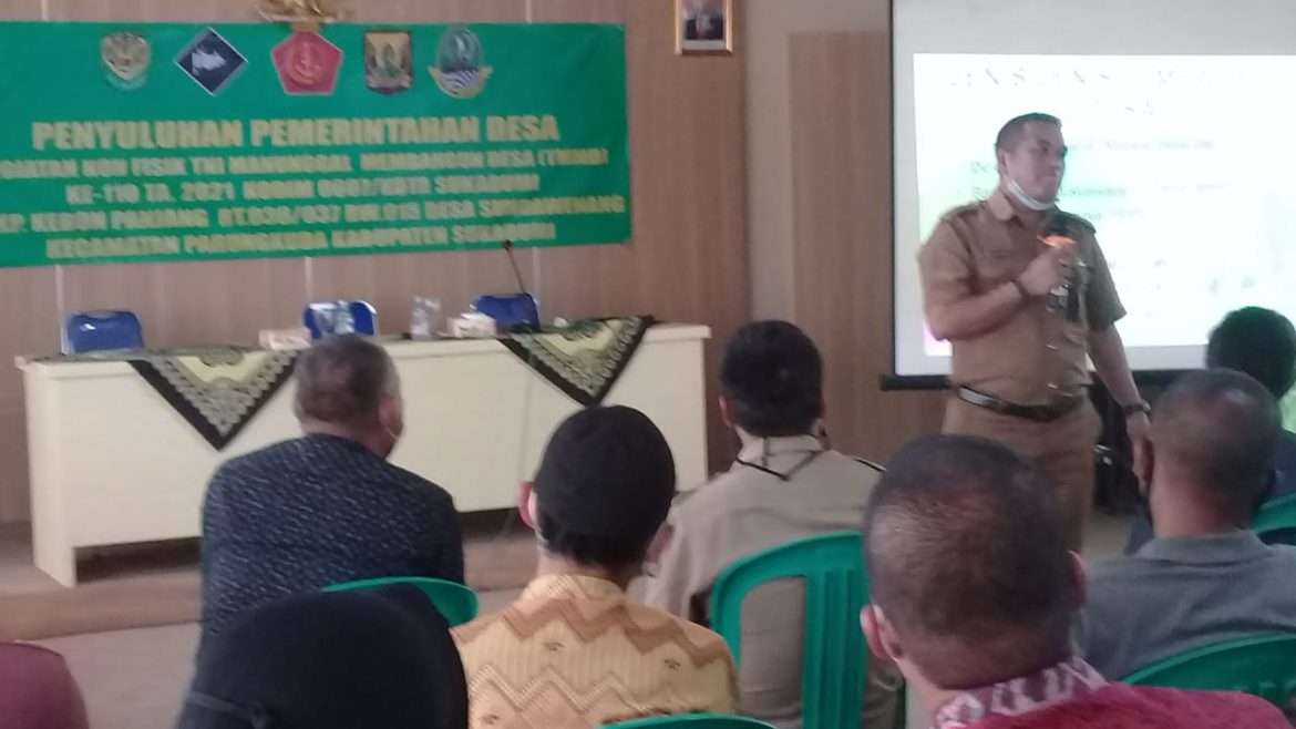TMMD Ke 110, DPMD Kabupaten Sukabumi Berikan Penyuluhan Kepada Para Ketua RT/RW