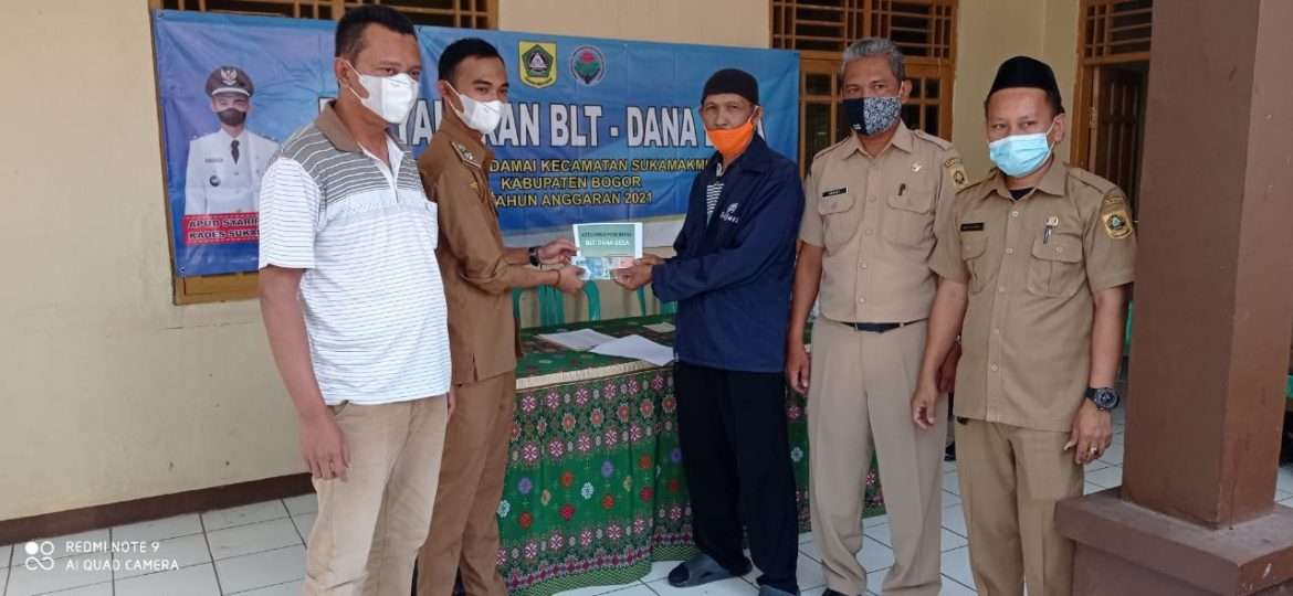 Pemdes Sukadamai Salurkan  BLT DD Tahap Satu di Aula Desa
